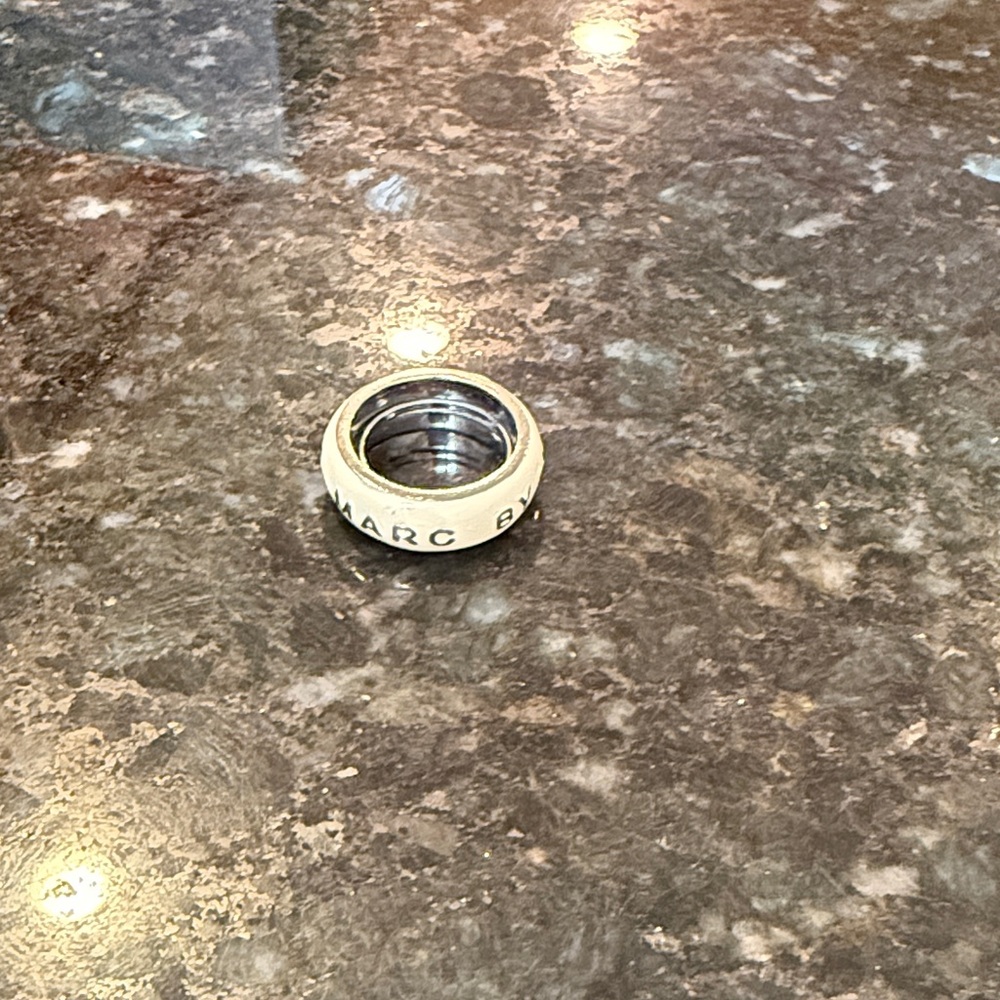 Marc Jacobs Cream and Silver Ring  Band